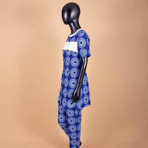 Roupas africanas para mulheres Camisa de manga curta e calças impressas de 2 peças TRAPATA PLATUS