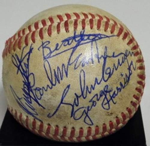 O beisebol autografado dos Beatles com certificado de autenticidade
