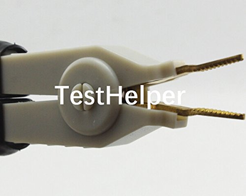 TestHelper LCR LCR Leads Leads Terminal Lead Kelvin Clip Fios Leads Sondas, 2 clipes de teste com conectores de 4 mm para DMM
