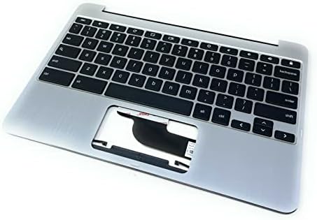 Tampa superior de laptop de prata de substituição Conjunto de palm -tex de teclado inglês 13NL0971am0232 para asus Chromebook C100P Series