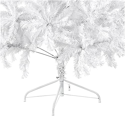 Árvore de Natal perfeita de férias, 6 pés, PVC Crystal White