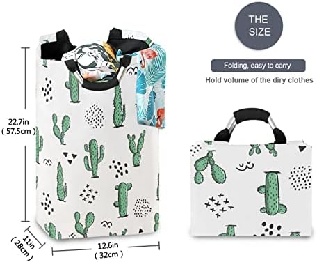 Kigai Cactus Laundry cesto grande impermeável dobrável com lavanderia de mannual para o organizador de lavanderia