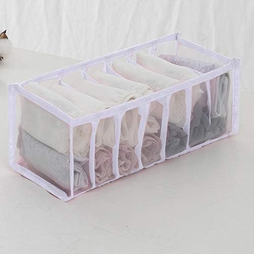 Sinifer Box Calces Mesh e armazenamento de meias domésticas de sutiã dobrável Roupa de roupa íntima e organizadores de sacolas grandes para armazenamento
