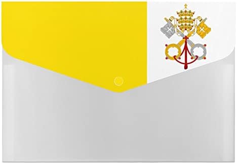 Print de impressão da bandeira do Vaticano Pasta de arquivo de expansão com 6 bolso letra de papel