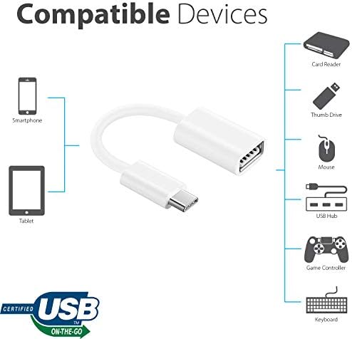 Adaptador OTG USB-C 3.0 Compatível com seu Sony WH-CH710N para funções de uso rápido, verificado e de uso múltiplo, como teclado, unidades de polegar, ratos, etc.