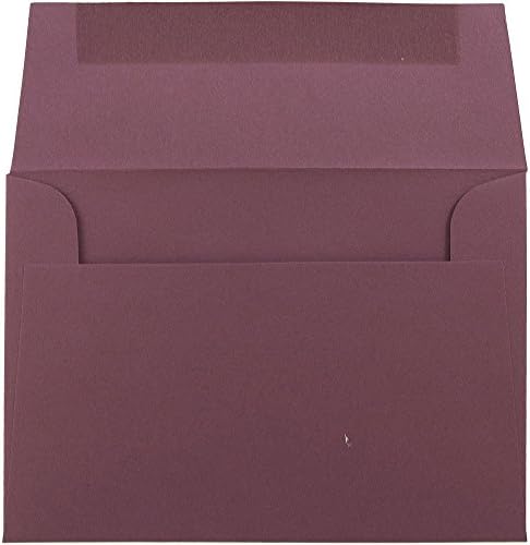 Jam Paper 4Bar A1 Envelopes de convite premium - 3 5/8 x 5 1/8 - Borgonha - 50/pacote