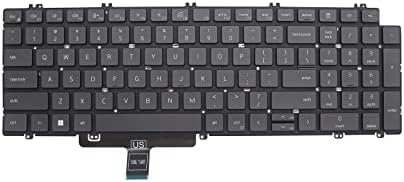 Novo teclado de substituição compatível com Dell Latitude 5520 5521 Precision 3560 3561 NSK-QZABW 0N7N16 N7N16 com retroilodescimento