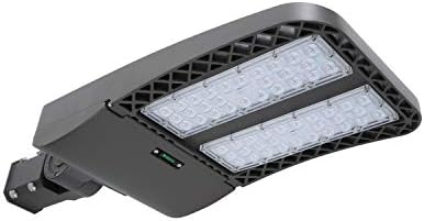 New Soon Soon LED LED LED LED LEX, LED Shoebox Polo Light, 5000k, 18000lm, substituição 450W HID/HPS, AC110-277V, IP65 à prova d'água, fotocélula opcional, Luz de inundação de estacionamento com suporte de deslizamento