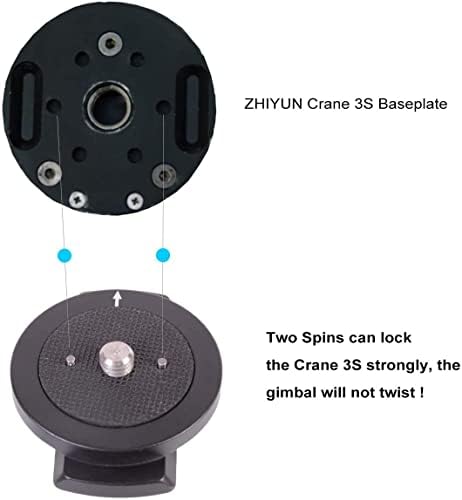 DF DigitalFoto Handheld Grip, anel de guidão duplo com adaptador de engrenagem compatível com Zhiyun Crane 3s Stabilizer/Ronin S Gimbal, etc.