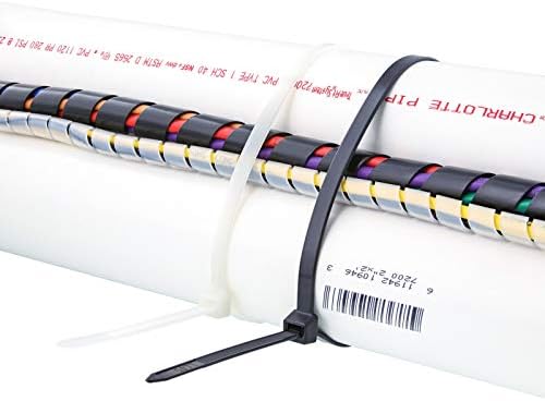 8 polegadas pretas UV Pray de cabo pesado - 100 pacote