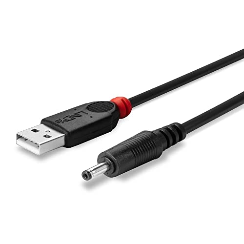 Lindy 1,5m USB a 1,35 mm interno / 3,5 mm Cabo DC externo, 70266