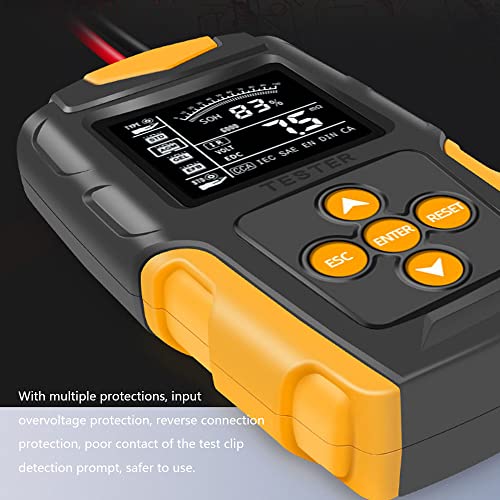 Testador de bateria de carros XIXIAN, testador de bateria de carros 12V/24V LCD Digital Battery Analyzer
