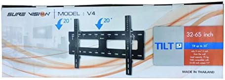 Montagem da TV Vision V4 Fixada para LED de 32-65 polegadas, LCD e TV de plasma, suporte de montagem de parede de TV até VESA 400x700mm e 165 lbs capacidade de carregamento de baixo perfil e economia de espaço