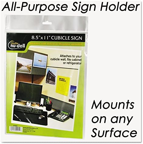 Nudell Cubicle Sign Setent, Clear, 11 x 8,5 x 11,5