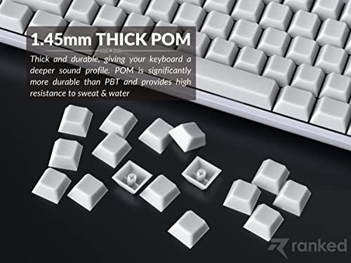 Conjunto de keycap translúcido com Jelly Pom Jelly Premium | 1,45 mm de espessura pom | Perfil de cereja para teclado mecânico personalizado