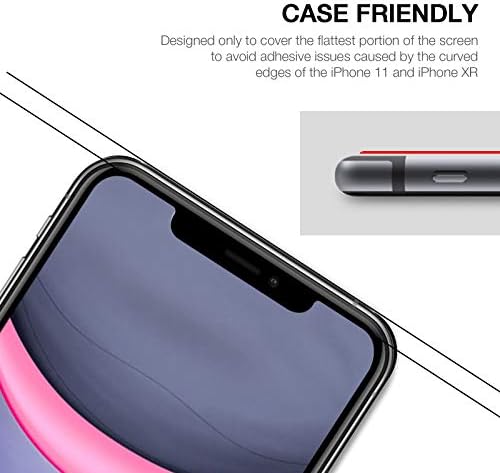 Protetor de tela de vidro temperado TUPTUG para iPhone 11, iPhone XR-Tampa protetora de vidro endurecido para iPhones de maçã de 6,1 polegadas-[Ultra Clear] [Case Friendly] [Fácil instalação] [sem bolhas] [anti-scratch] [Screen Saver] [ Alta definição]