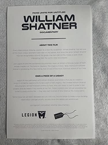 William Shatner - 11 X17 Pôster promocional Original Poster SDCC 2022 Legion M Documentário