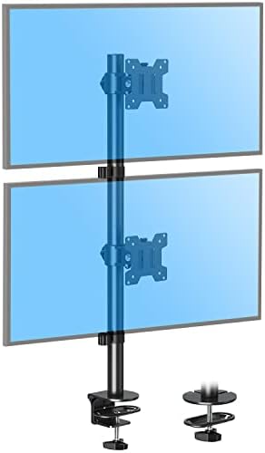 Montap Monitor Dual Monitor, Montagem do monitor vertical para monitores de tela de pilha de 32 polegadas de 32 polegadas, altura ajustável, giro, suporte de mesa de monitor de inclinação com base de grommet c, MU3004