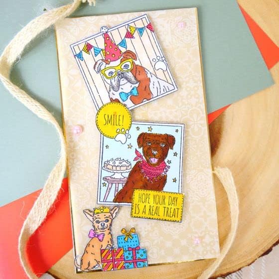 Hunkydory Crafts for the Love of Stamps- Muddy Paws- Time Time Pooches ftls843