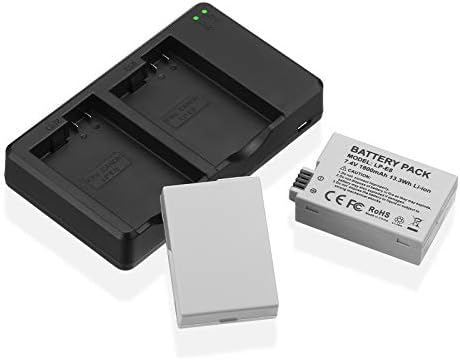 Bateria LP-E8, 2 pacote de pacote de pacote lp e8 pacote de bateria e carregador USB duplo Conjunto compatível