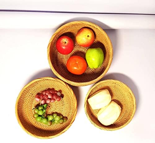 Farzi Rattan Bread Fruit Vegetable Basket Sobersert Storage Basket