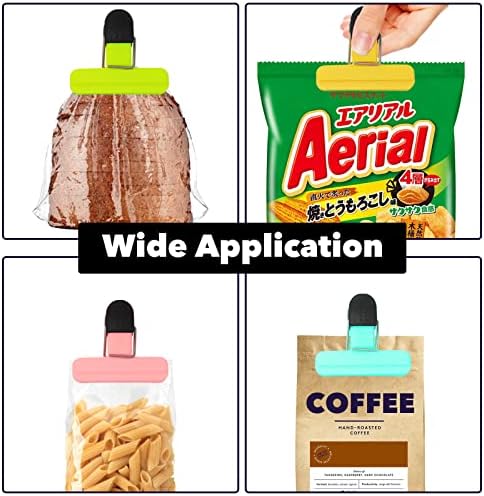 12 Clipes de lascas de embalagem Clipes de alimentos clipes para armazenamento de alimentos 6 cor plástica