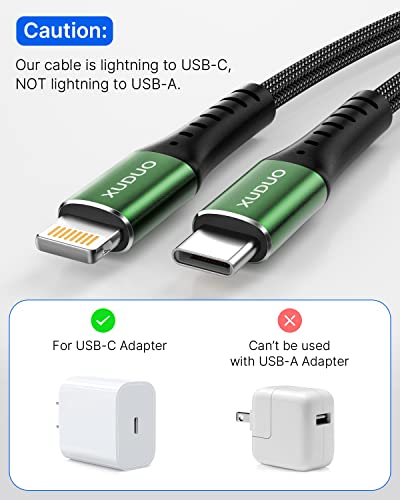 Cabo USB C para Lightning 3 pés 2pack Apple MFI Cabo Lightning Certified Type C Fast Charging iPhone Power C Cabo