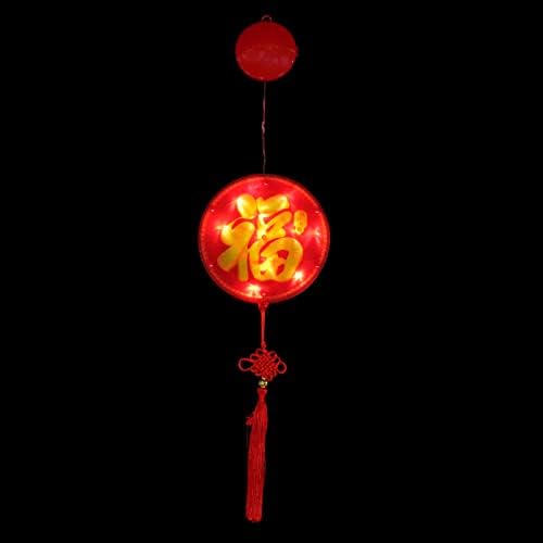 Solustre Hristmas Lights 3d Ano Novo Chinês Luzes penduradas Chinesa Fu Caractere Lanterna Lanterna Luminosa Decoração de Ano Novo Chinês para 2022 Festival de Festival da Primavera Chinesa Festival de Festas Fringe Candelier
