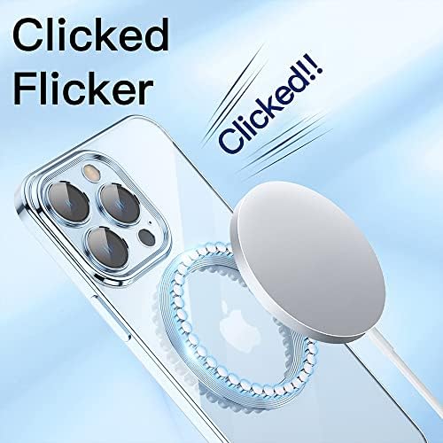 Omio magnetic slim claro estojo para iPhone 13 Pro compatível com MagSafe, Clear Plaking Ultra-Fhin Ferling