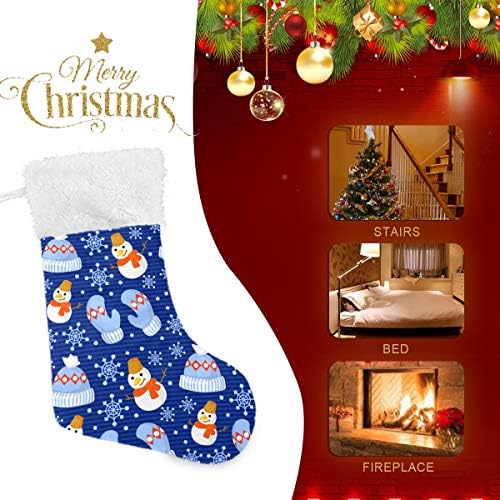 Pimilagu Christmas Snowman Christmas meias 1 pacote 17,7 , meias penduradas para decoração de Natal