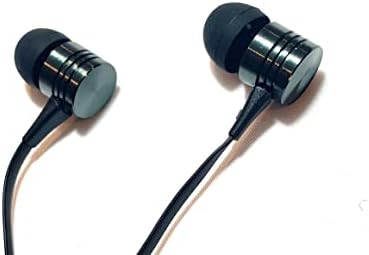 Merkury Metallic In-orar fones de ouvido com microfone e som com fio remoto Crystal Clear Sound 3,5 mm Isolando os fones de ouvido