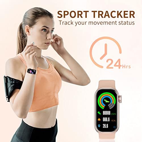 Rastreador de fitness smorfit, relógio inteligente para mulheres, rastreador de atividades IP68 à prova d'água com rastreamento do sono do monitor de freqüência cardíaca, relógio de pedômetro, balcão de calorias do rastreador de etapas para Android/iOS