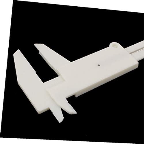 X-Dree Plastic 8.4 '' 210mm em forma de discagem em forma de lesão de lesão de lesão vernier leite branco (Plástico 8,4 '' 210 mm en formando de l mostrador de discagem escala vernier leite de leite branco