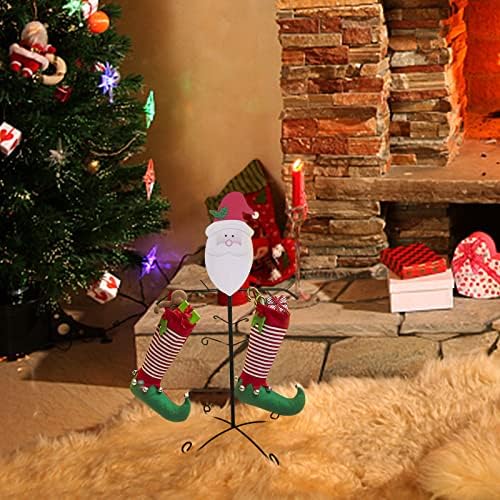 Yiisu kz4s7t Santa Claus Decoração de interiores Independente Christmas Stocking Rack