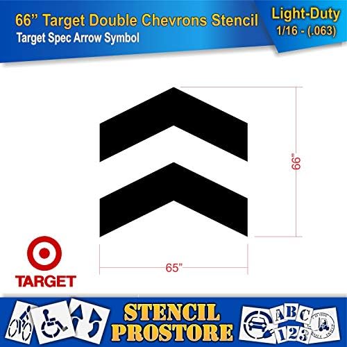 Estêncil de varejo - Target - 66 em Chevrons Double 2 PC Stisncil - 65 '' x 66 '' x 1/16 - Duty leve