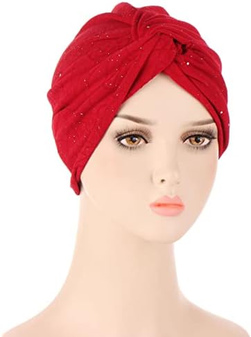 Feminino pré-amarrado Hapter-peças de turbante bohemian chapéu de gorro de bosuses elásticos lenço na