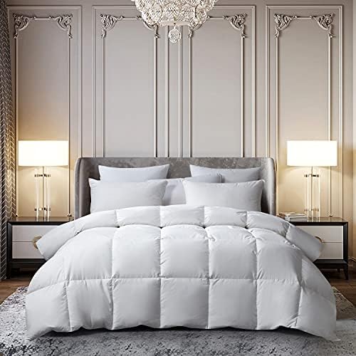 Kathy Ireland White Feather Beose Down Down Comforter-All Station Hearth, Full/Queen