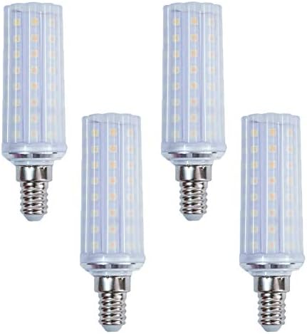Iluminação LXCOM E14 Bulbos de milho LED 16W Bulbos de candelabra de 120 watts Bulbos incandescentes equivalentes 3000k Branco quente E14 Base Lâmpadas de milho LED Lâmpadas decorativas para iluminação doméstica, 4 pacote