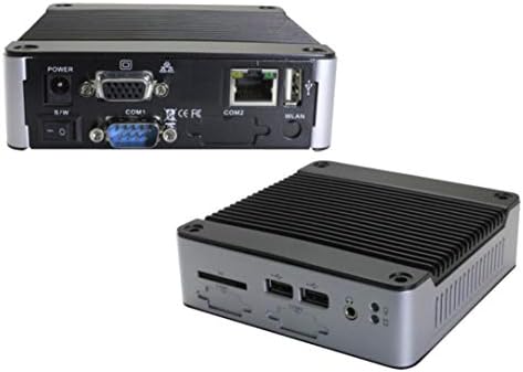 Mini Box PC EB-3360-221C3 apresenta uma única porta RS-422, portas Triple RS-232 e energia automática na função
