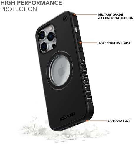 Rokform - IPhone 14 Pro Max Case, Eagle 3 Series, Dual Magnet + MagSafe Compatível, iPhone 14 Pro Max Golf Case, capa de iPhone fino e leve, Drop Tested Armour testado