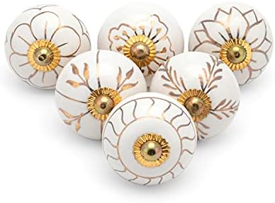 Botões de gaveta de arte rasiya - countryside boho crescora de cerâmica puxar armários de cozinha