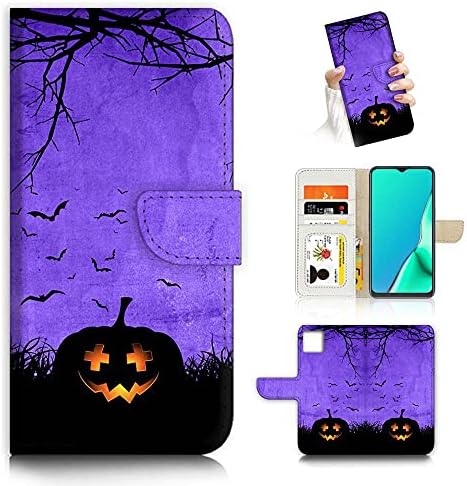 Para iPhone 13 Pro Max, capa de capa de carteira de flip de flip, A24459 Halloween Pumpkin 24459