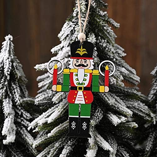 Presentes de estocagem de estocagem de nuobester 3pcs de madeira decreto de madeira Ornament árvore de natal pendurar
