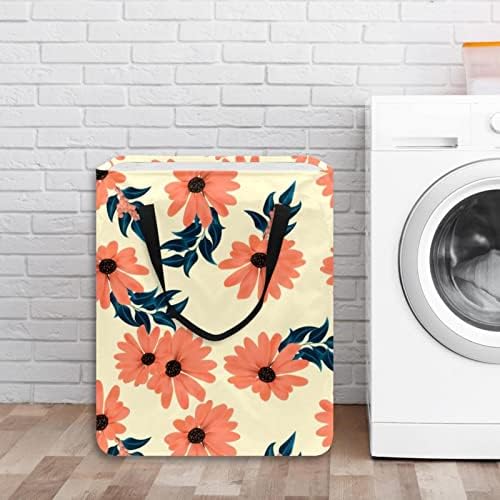 Berry Floral Print Collapsible Laundry Horse, 60l de lavanderia à prova d'água de lavagem de
