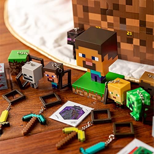 Paladone Minecraft Advento Calendário 2022 com presentes de mercadorias - 24 dias de contagem regressiva de Natal - Personagens e presentes exclusivos