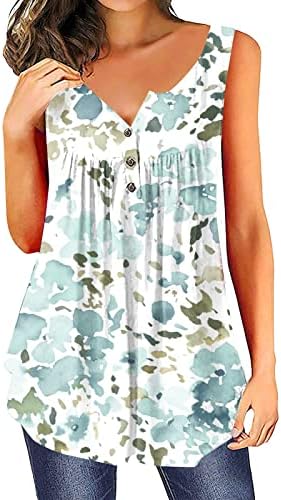 Shusuen feminino impressão de verão tops de botão abated blanded size bluss size mangas rota de pescoço de pescoço