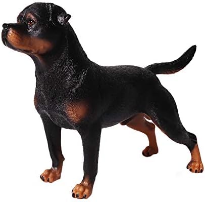 Hiawbon cão estatueta de cachorro realista modelo plástico estatueta de animal
