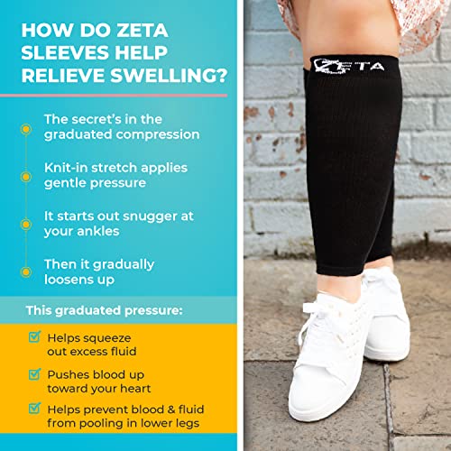Zeta Sleeve 4xl plus size bezerro largo compressão para homens e mulheres