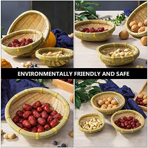 Bandeja de drenagem de cesta de armazenamento de vime: cesta de tecido natural alimentos de madeira
