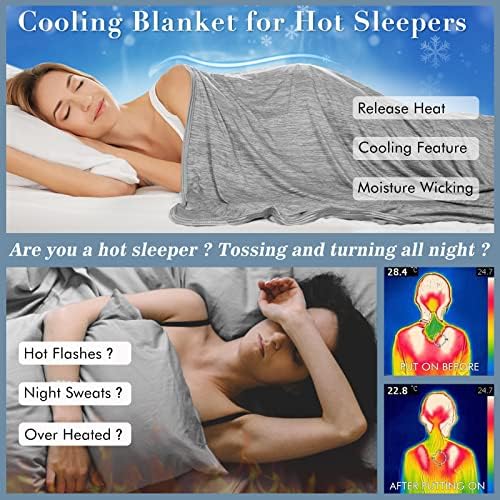 Cobertor de resfriamento para sono quente suores noturnos size size de verão fria de verão 79 x 86in japonês